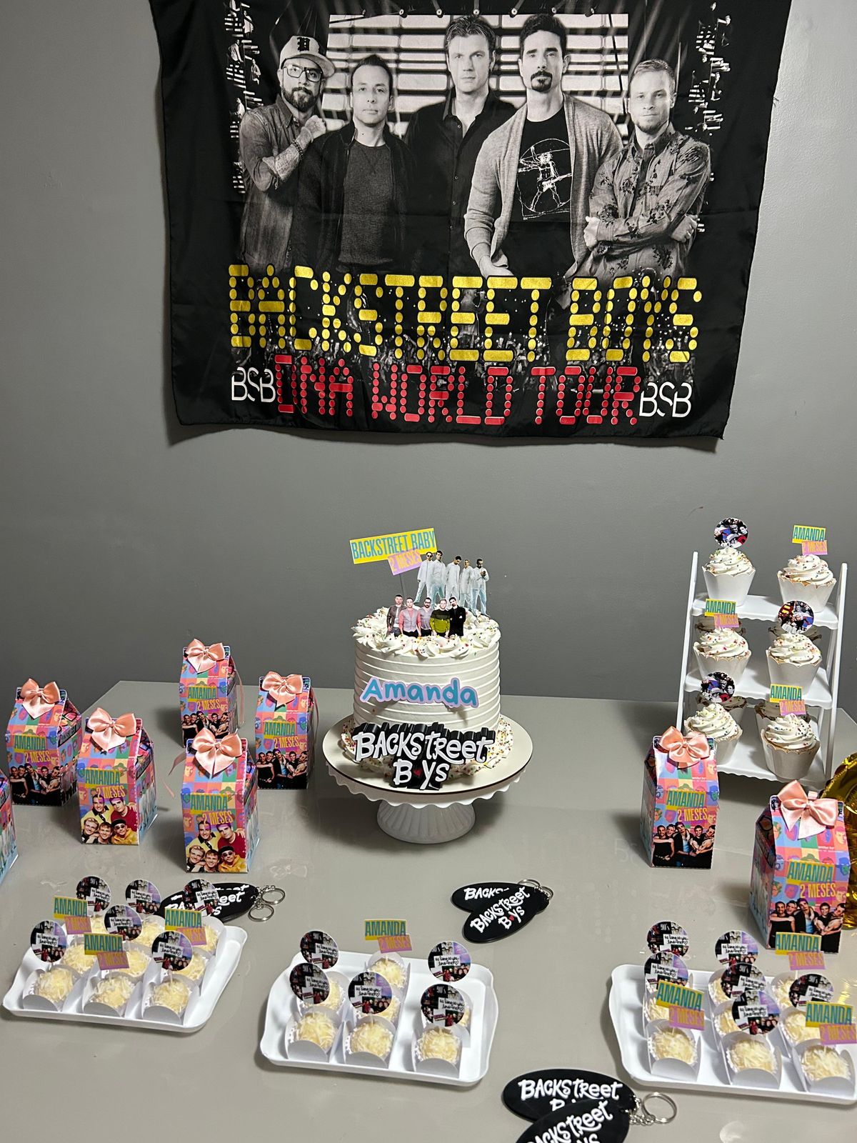 Kit Festa Backstreet Boys — Mesa completa · Amanda 2 meses