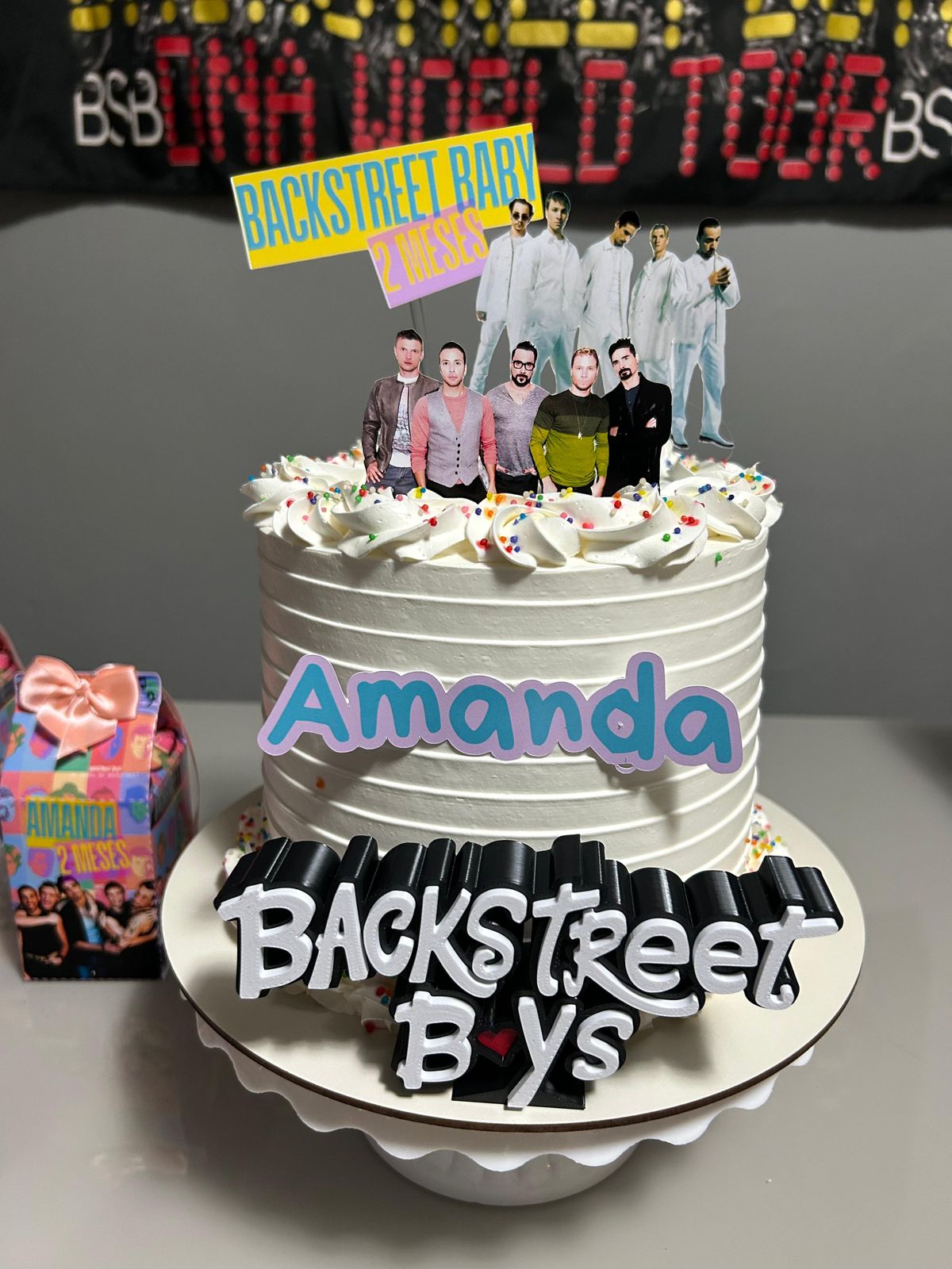 Kit Festa Backstreet Boys — Topo de bolo 3D 'Backstreet Boys'