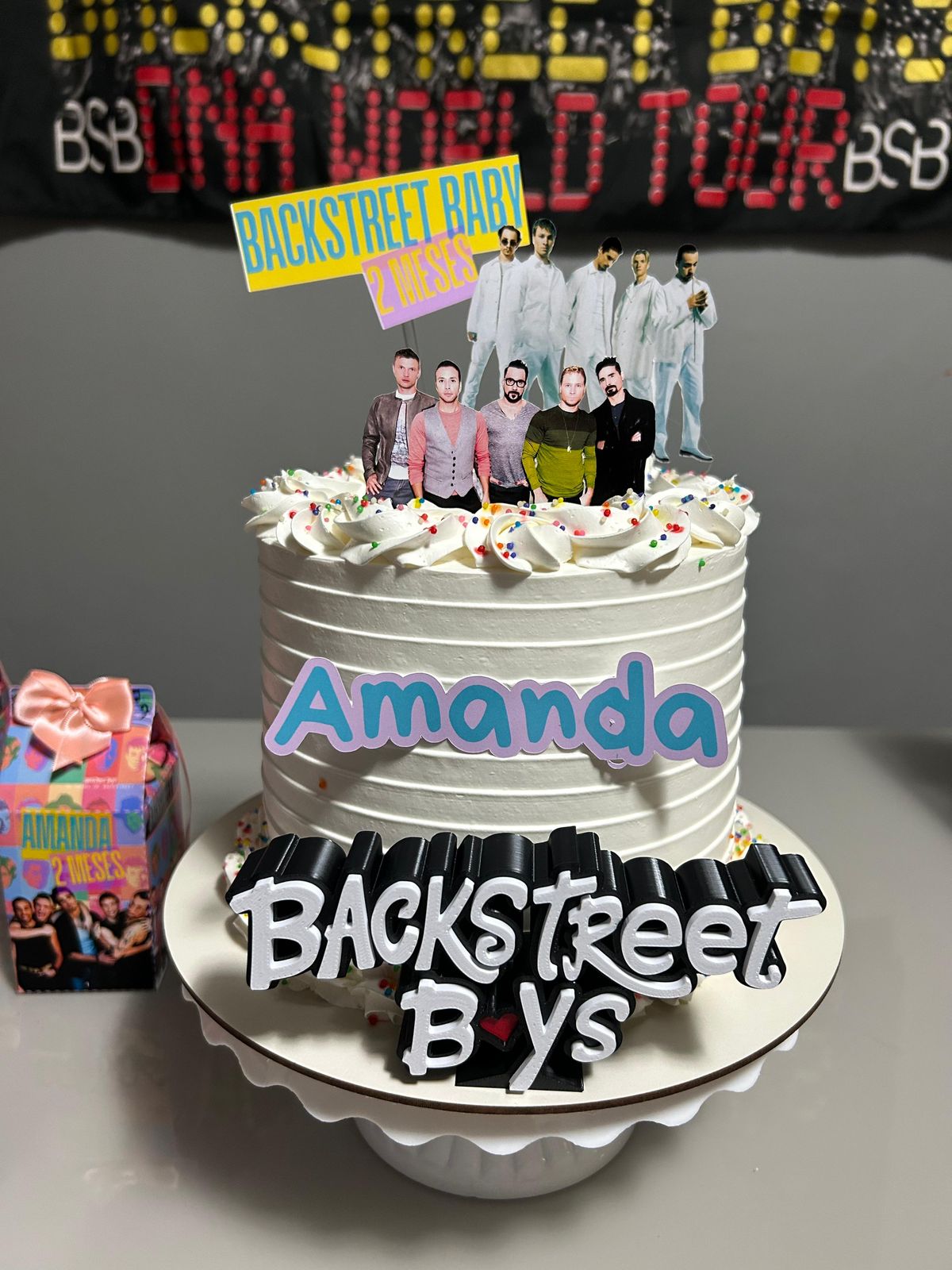 Kit Festa Backstreet Boys — Bolo personalizado 'Amanda'