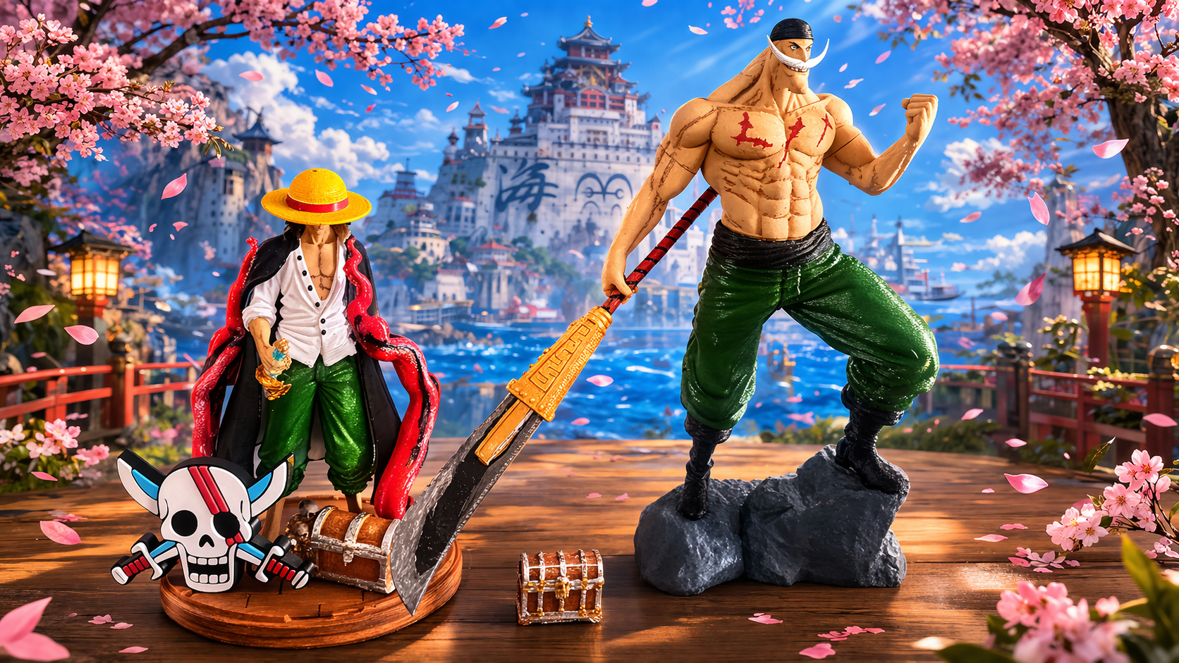 One Piece — Diorama Shanks & Barba Branca