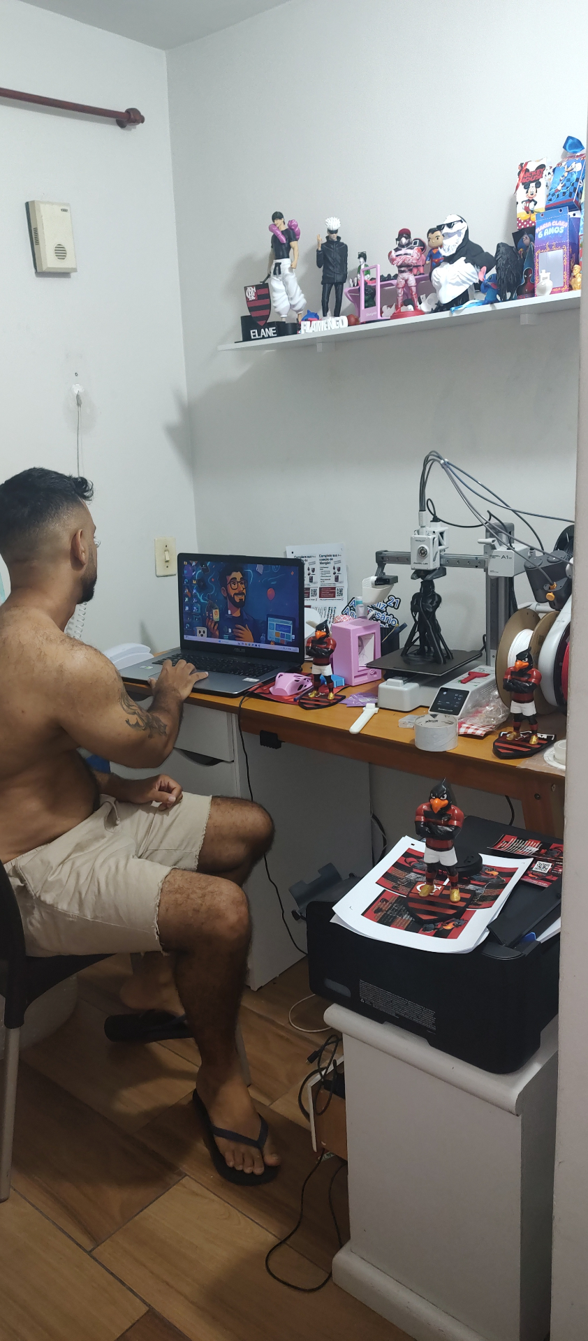 Bancada do início — primeiros pedidos
