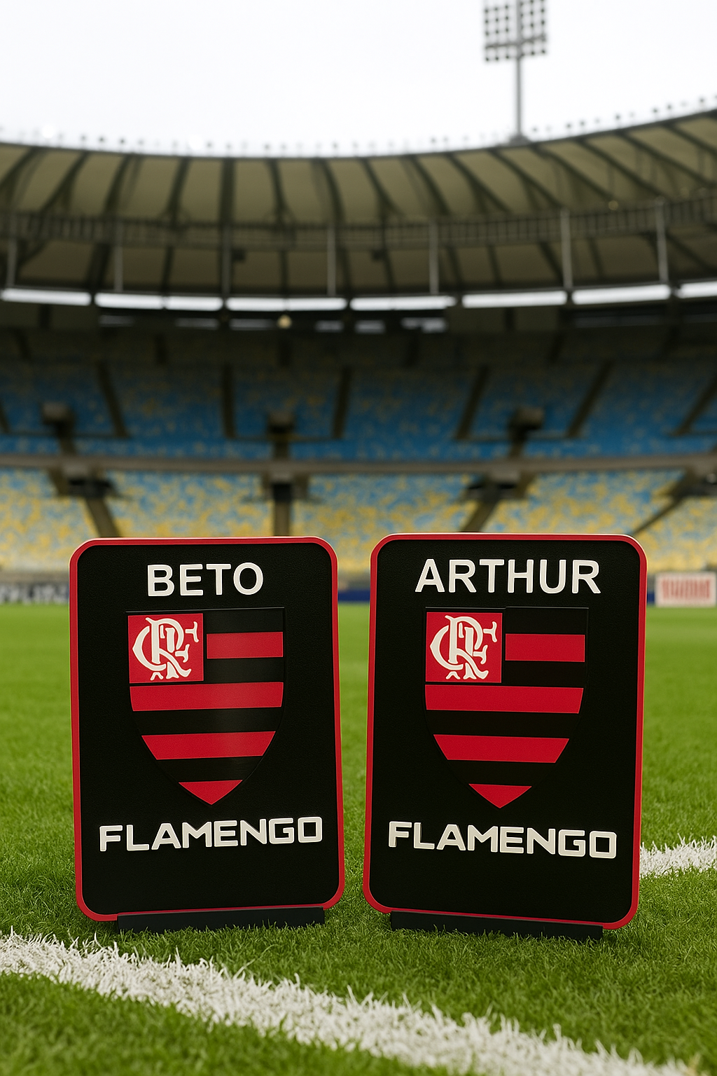 Escudo Flamengo — Dupla Personalizada